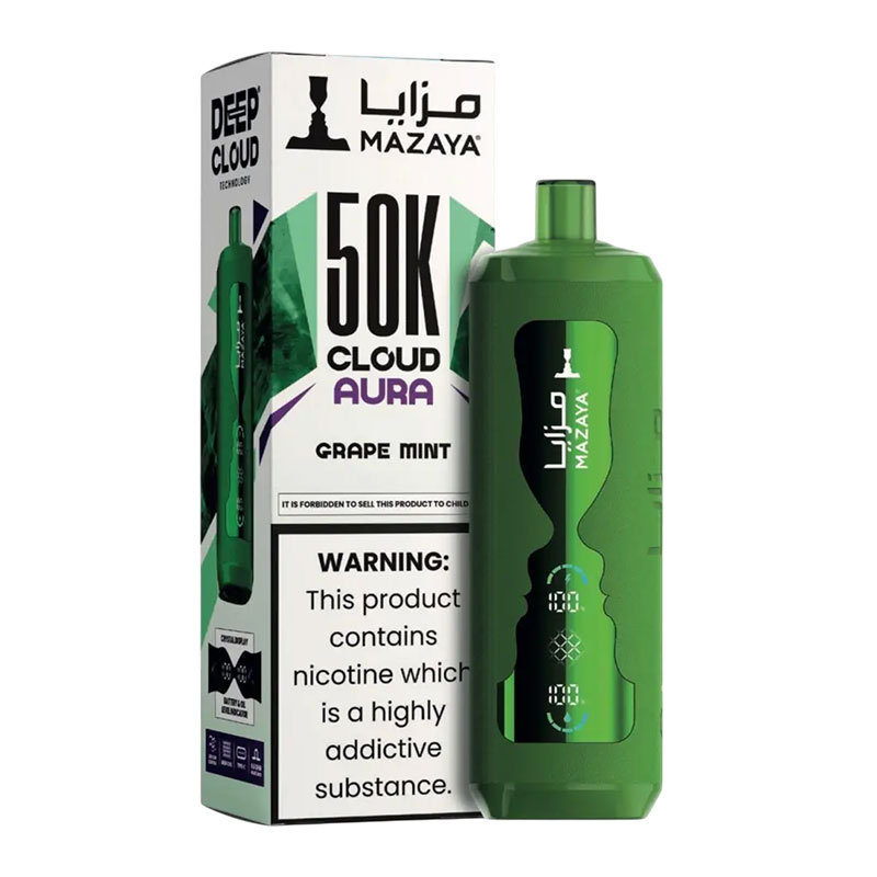 MAZAYA 50K CLOUD AURA BOX OF 5 - GRAPE MINT
