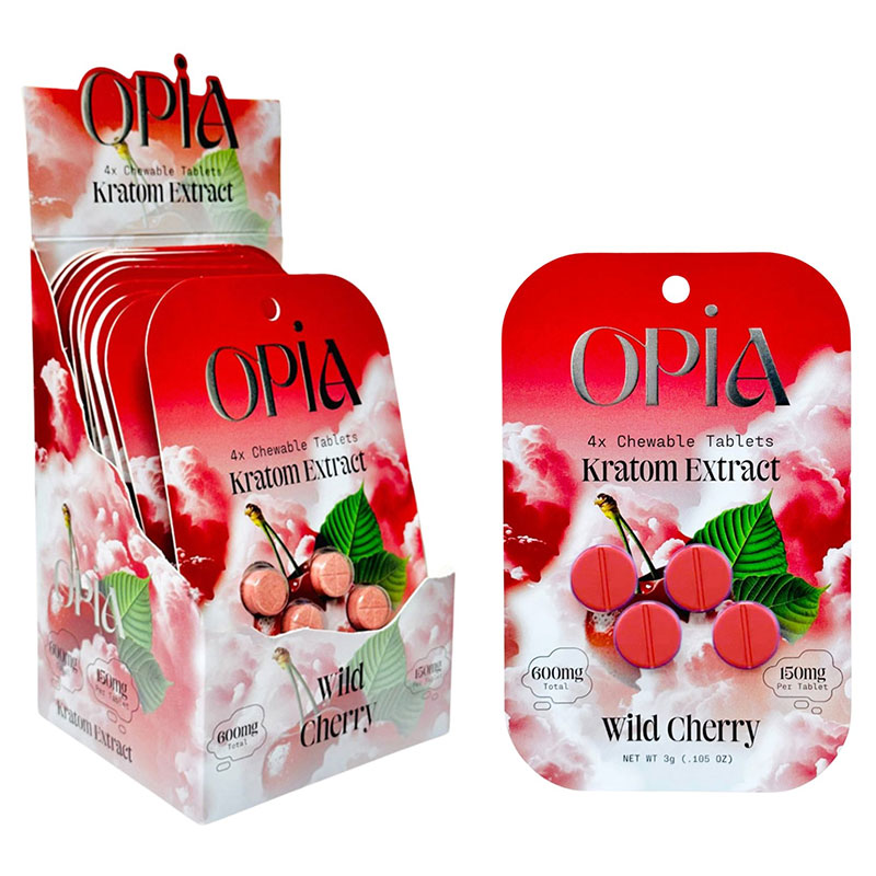 OPIA KRATOM EXTRACT 4CT 600MG BOX OF 10 - WILD CHERRY