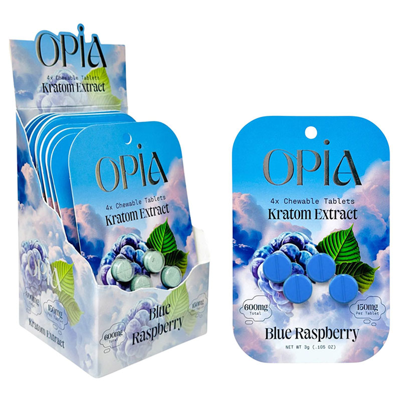 OPIA KRATOM EXTRACT 4CT 600MG BOX OF 10 - BLUE RASPBERRY