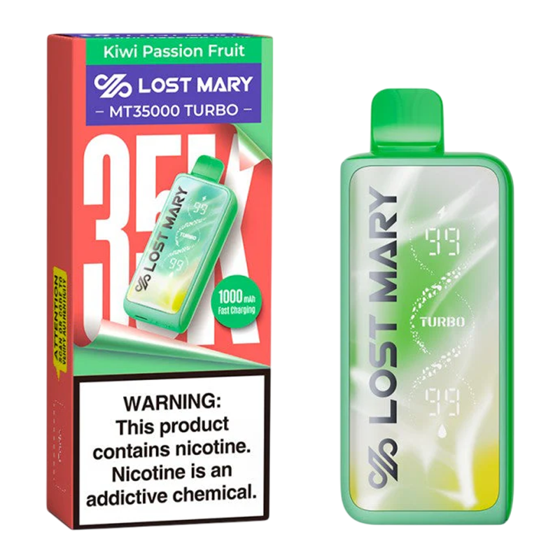 LOST MARY 35K TURBO BOX OF 5 - KIWI PASSION FRUIT