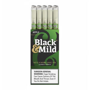 BLACK & MILD SINGLES APPLE PLASTIC TIP - BOX OF 25