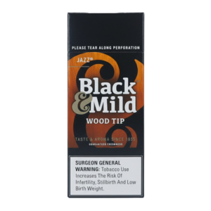 BLACK & MILD SINGLES JAZZ WOOD TIP - BOX OF 25