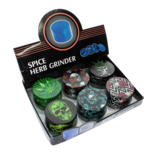 HERB GRINDERS SKULL SHAPE - BOX OF 6