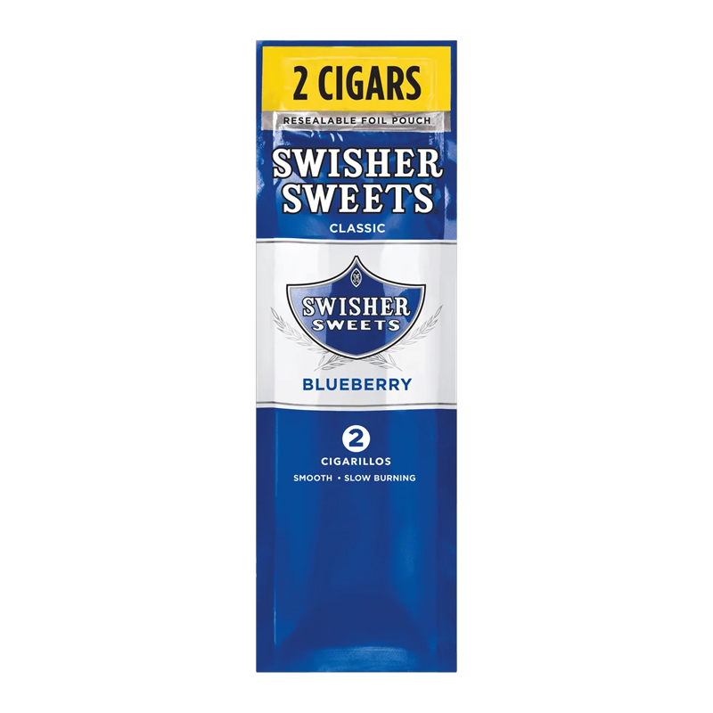 SWISHER SWEET CIGARILLOS BLUEBERRY  CLASSIC 2PK - DUAL BOX OF 15