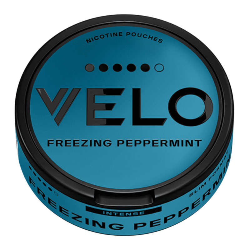 VELO NICOTINE POUCHES FREEZING PEPPERMINT INTENSE 14MG - SLEEVE OF 10