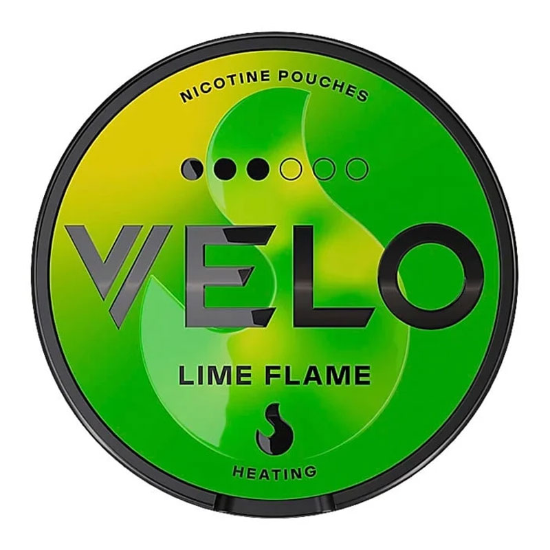 VELO NICOTINE POUCHES LIME FLAME INTENSE 10MG - SLEEVE OF 10